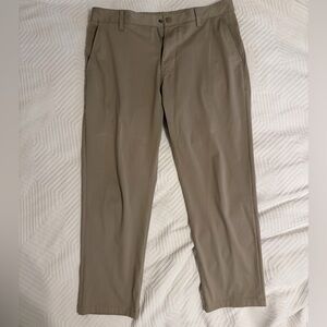 RHONE Men's Khaki Commuter Pant / Chinos - Slim Fit